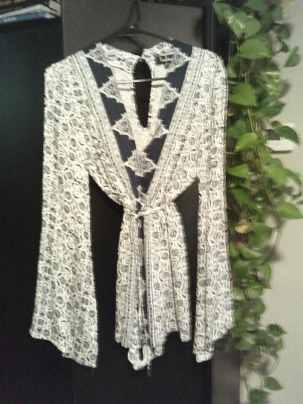 LuLus Blue and White Shorts Romper